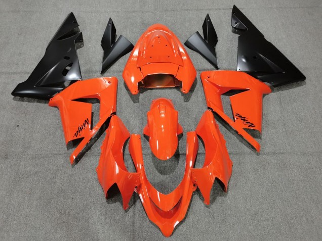 Aftermarket 2004-2005 Orange Black Kawasaki ZX10R Motorcycle Fairings