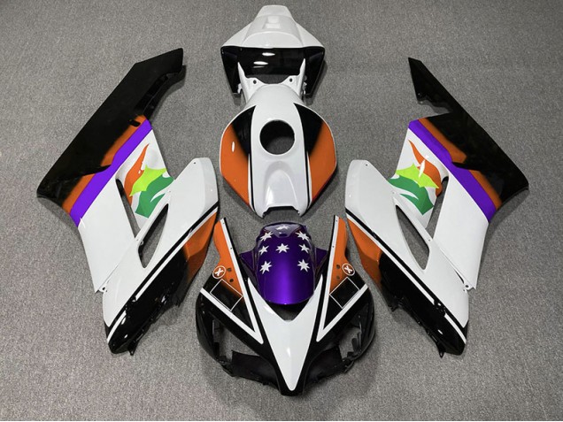 Aftermarket 2004-2005 Orange and Purple Flag Honda CBR1000RR Motorcycle Fairings