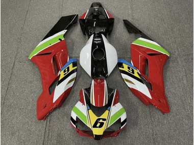 Aftermarket 2004-2005 Red 6 Honda CBR1000RR Motorcycle Fairings