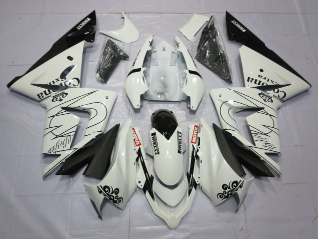 Aftermarket 2004-2005 White Corona Kawasaki ZX10R Motorcycle Fairings