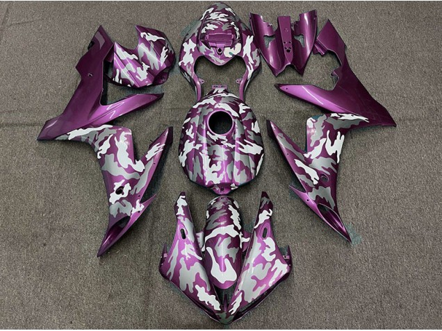 Aftermarket 2004-2006 Dark Magenta Camo Yamaha R1 Motorcycle Fairings