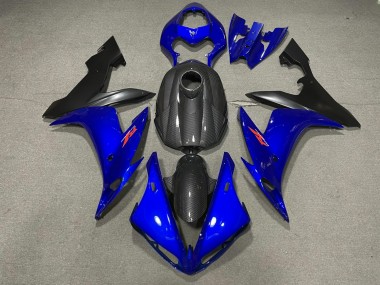 Aftermarket 2004-2006 Gloss Blue and Carbon Style Yamaha R1 Motorcycle Fairings