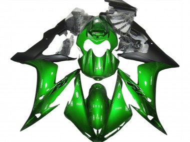 Aftermarket 2004-2006 Gloss Green & Black Yamaha R1 Motorcycle Fairings