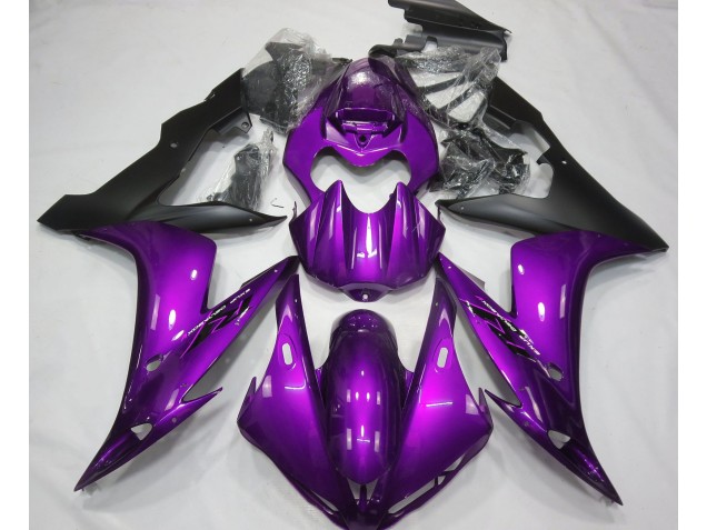 Aftermarket 2004-2006 Gloss Purple & Black Yamaha R1 Motorcycle Fairings