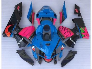 Aftermarket 2005-2006 Blue Shark & Pink Honda CBR600RR Motorcycle Fairings