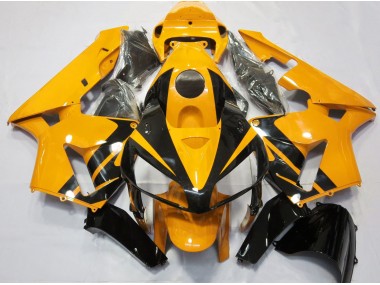 Aftermarket 2005-2006 Bright Orange & Gloss Black Design Honda CBR600RR Motorcycle Fairings