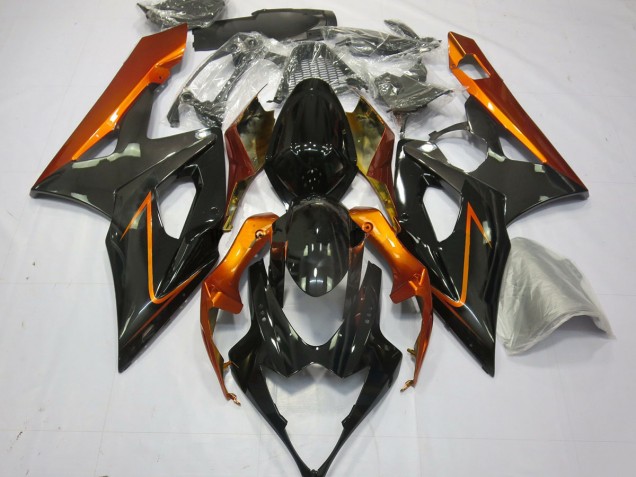 Aftermarket 2005-2006 Burnt Orange and Black Suzuki GSXR 1000 Motorcycle Fairings