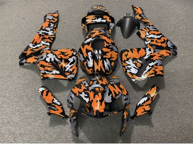 Aftermarket 2005-2006 Camo & ORANGE Honda CBR600RR Motorcycle Fairings