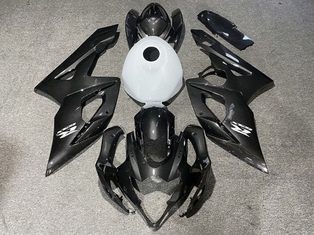 Aftermarket 2005-2006 Carbon Fiber Style & Gloss White Suzuki GSXR 1000 Motorcycle Fairings