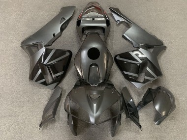 Aftermarket 2005-2006 Dark Silver and Black Honda CBR600RR Motorcycle Fairings