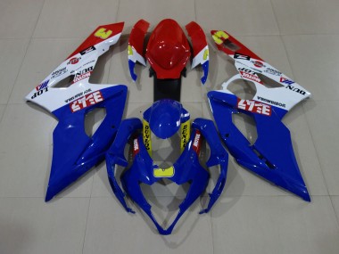 Aftermarket 2005-2006 Gloss Blue / White / Red Suzuki GSXR 1000 Motorcycle Fairings