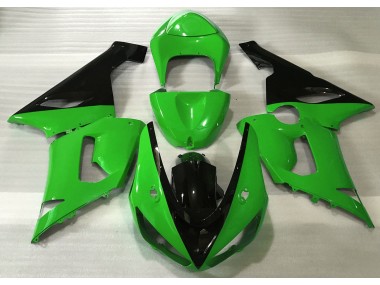 Aftermarket 2005-2006 Gloss Green & Black Kawasaki ZX6R Motorcycle Fairings