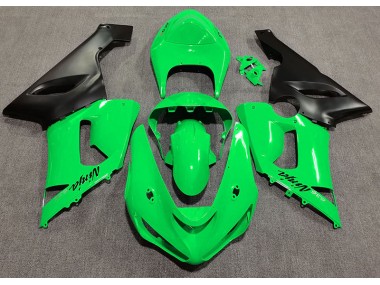 Aftermarket 2005-2006 Gloss Green Kawasaki ZX6R Motorcycle Fairings