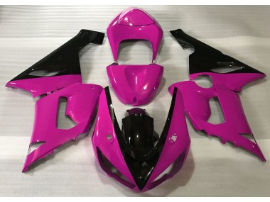 Aftermarket 2005-2006 Gloss Pink & Black Kawasaki ZX6R Motorcycle Fairings