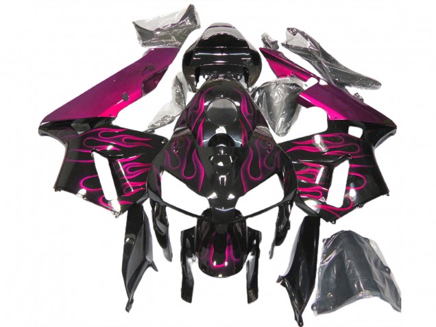 Aftermarket 2005-2006 Gloss Pink Flame Honda CBR600RR Motorcycle Fairings