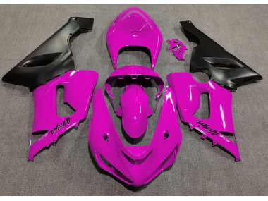 Aftermarket 2005-2006 Gloss Pink Kawasaki ZX6R Motorcycle Fairings