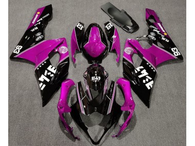 Aftermarket 2005-2006 Gloss Pink and Black Custom Suzuki GSXR 1000 Motorcycle Fairings