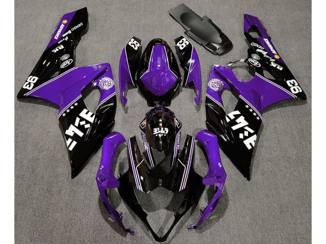 Aftermarket 2005-2006 Gloss Purple and Black Custom Suzuki GSXR 1000 Motorcycle Fairings