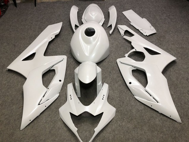 Aftermarket 2005-2006 Gloss White Plain Suzuki GSXR 1000 Motorcycle Fairings