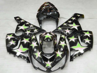 Aftermarket 2005-2006 Green Star Kawasaki ZX6R Motorcycle Fairings