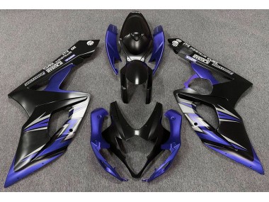 Aftermarket 2005-2006 Matte Black and Blue Suzuki GSXR 1000 Motorcycle Fairings