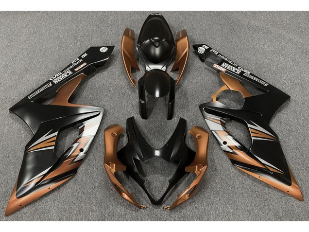 Aftermarket 2005-2006 Matte Black and Bronze Suzuki GSXR 1000 Motorcycle Fairings