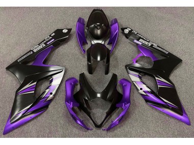 Aftermarket 2005-2006 Matte Black and Purple Suzuki GSXR 1000 Motorcycle Fairings