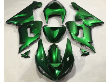 Aftermarket 2005-2006 Metallic Green Kawasaki ZX6R Motorcycle Fairings