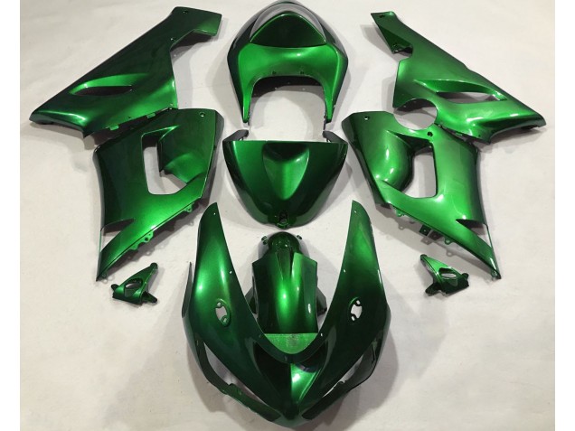 Aftermarket 2005-2006 Metallic Green Kawasaki ZX6R Motorcycle Fairings