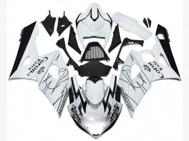 Aftermarket 2005-2006 OEM White Corona Style Suzuki GSXR 1000 Motorcycle Fairings