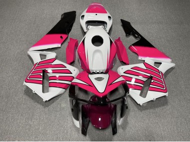 Aftermarket 2005-2006 Pink and White Wings Honda CBR600RR Motorcycle Fairings