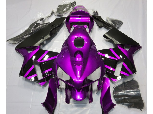 Aftermarket 2005-2006 Purple & Gloss Black Design Honda CBR600RR Motorcycle Fairings