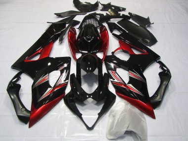 Aftermarket 2005-2006 Red and Black Flare Suzuki GSXR 1000 Motorcycle Fairings