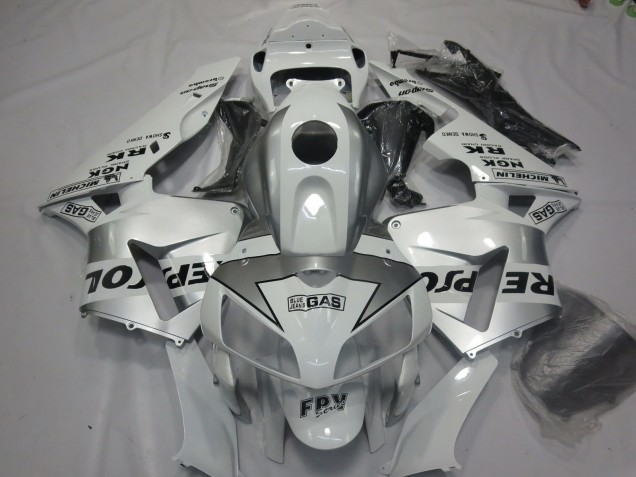 Aftermarket 2005-2006 Silver Repsol Honda CBR600RR Motorcycle Fairings