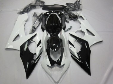 Aftermarket 2005-2006 White Black and Silver Suzuki GSXR 1000 Motorcycle Fairings