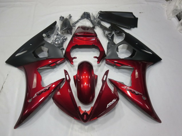 Aftermarket 2003-2005 Maroon Red Yamaha R6 Motorcycle Fairings