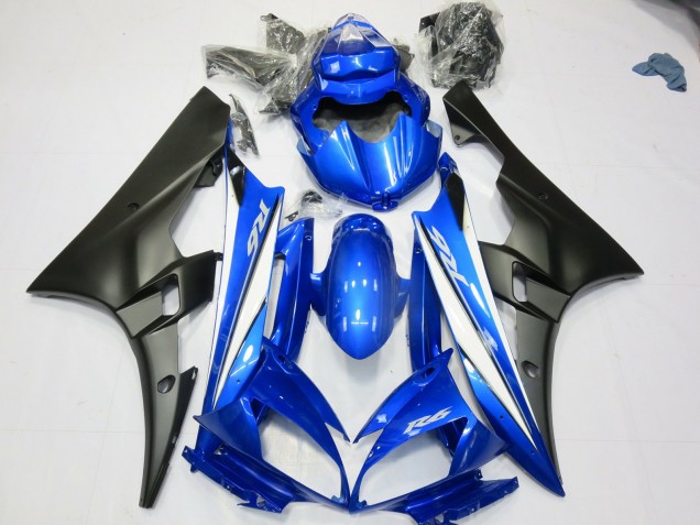 Aftermarket 2006-2007 Blue Matte Black Yamaha R6 Motorcycle Fairings