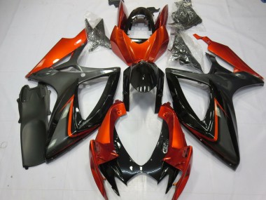 Aftermarket 2006-2007 Burnt Orange and Grey Suzuki GSXR 600-750 Motorcycle Fairings