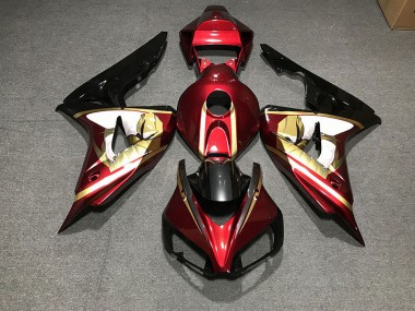 Aftermarket 2006-2007 Deep Red & Gold Honda CBR1000RR Motorcycle Fairings