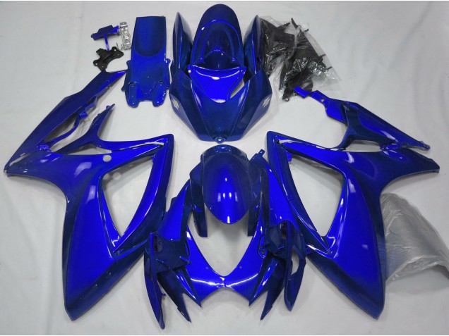 Aftermarket 2006-2007 Gloss Blue Plain Suzuki GSXR 600-750 Motorcycle Fairings