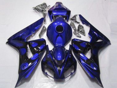 Aftermarket 2006-2007 Gloss Blue and Black Honda CBR1000RR Motorcycle Fairings