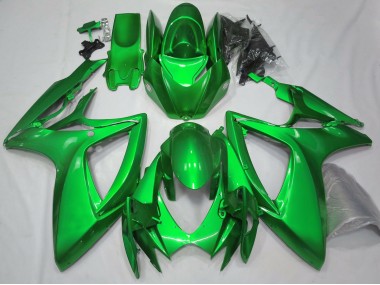 Aftermarket 2006-2007 Gloss Green Plain Suzuki GSXR 600-750 Motorcycle Fairings