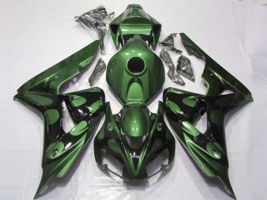 Aftermarket 2006-2007 Gloss Green and Black Honda CBR1000RR Motorcycle Fairings