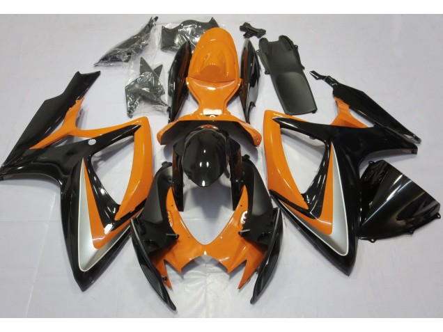 Aftermarket 2006-2007 Gloss Orange Debadged Suzuki GSXR 600-750 Motorcycle Fairings