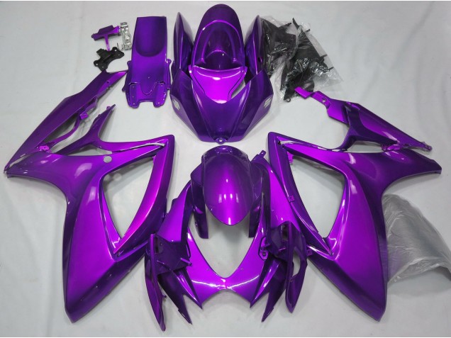 Aftermarket 2006-2007 Gloss Purple Plain Suzuki GSXR 600-750 Motorcycle Fairings