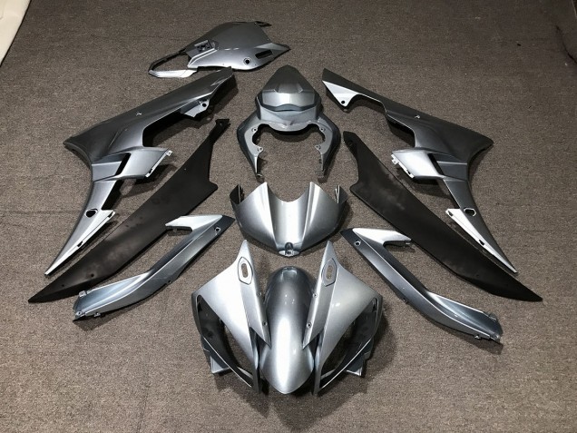 Aftermarket 2006-2007 Gloss Silver Yamaha R6 Motorcycle Fairings