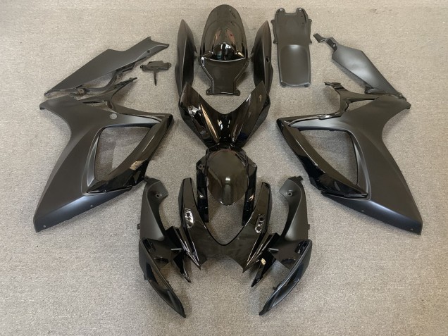 Aftermarket 2006-2007 Gloss and Matte Black Suzuki GSXR 600-750 Motorcycle Fairings