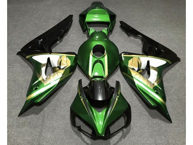 Aftermarket 2006-2007 Green & Gold Honda CBR1000RR Motorcycle Fairings