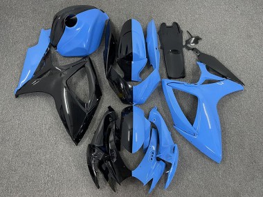 Aftermarket 2006-2007 Half Blue and Black Suzuki GSXR 600-750 Motorcycle Fairings