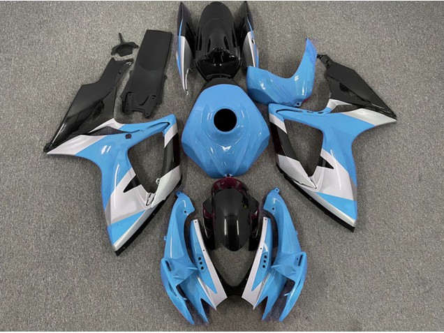 Aftermarket 2006-2007 Light Blue Design Suzuki GSXR 600-750 Motorcycle Fairings